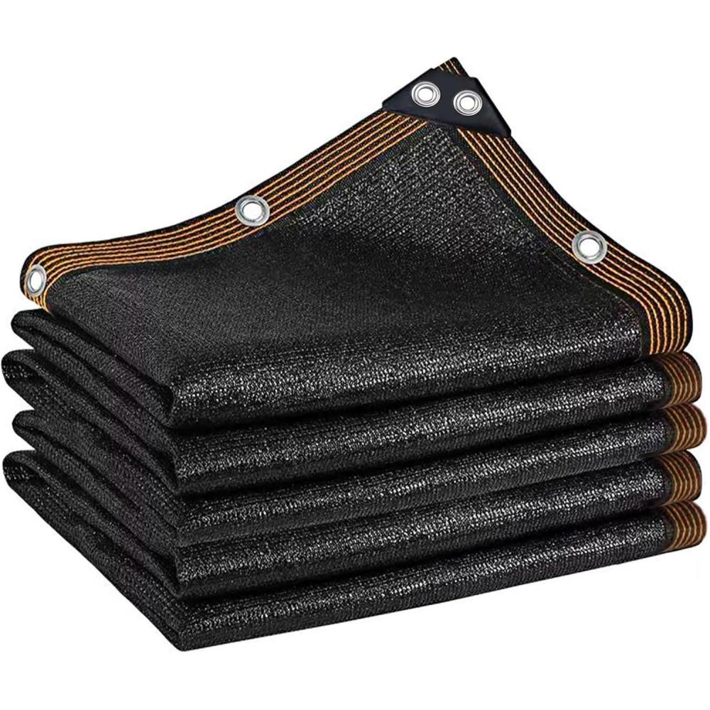 image:imagewinemana Black Shade Cloth 40 5x8 FT Mesh Tarp Garden Shade for Greenhouse Patio Vegetables Plants Cover and Chicken Coops Sun Shade Net for Outdoor Protection with Reinforced Grommets66 FT x 20 FT