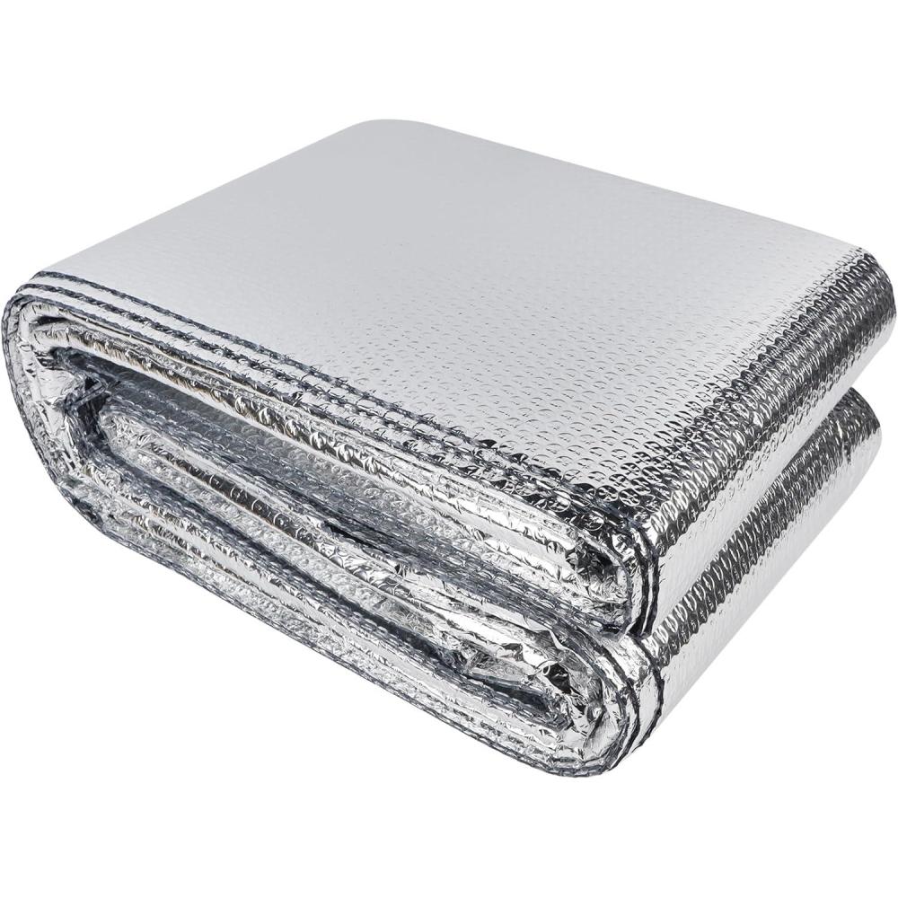 image:imagewinemana Window Insulation Roll 48IN x 20FT Reflective Heat Shield Bubble Film DoubleSided Aluminum Foil Insulation Weatherproof Garage Door Cover for Windows RV Basement Winter amp Summer48 in x 20 ft