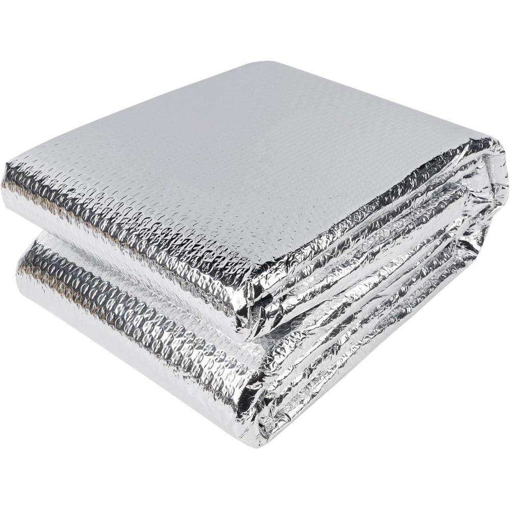 image:imagewinemana Window Insulation Roll 48IN x 20FT Reflective Heat Shield Bubble Film DoubleSided Aluminum Foil Insulation Weatherproof Garage Door Cover for Windows RV Basement Winter amp Summer59 in x 82 ft