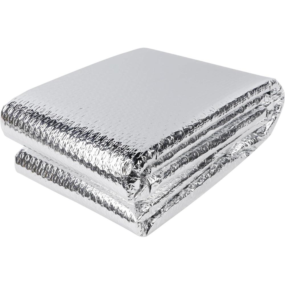 image:imagewinemana Window Insulation Roll 48IN x 20FT Reflective Heat Shield Bubble Film DoubleSided Aluminum Foil Insulation Weatherproof Garage Door Cover for Windows RV Basement Winter amp Summer24 in x 10 ft