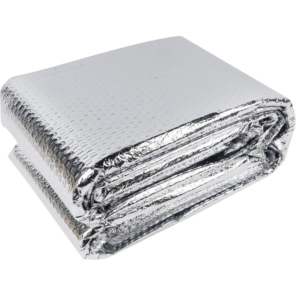 image:imagewinemana Window Insulation Roll 48IN x 20FT Reflective Heat Shield Bubble Film DoubleSided Aluminum Foil Insulation Weatherproof Garage Door Cover for Windows RV Basement Winter amp Summer24 in x 15 ft