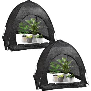 winemana 3 Pcs 70% Garden Plant Shade Tent, 33.5″x35.5″x31.5″ UV Resistant Pop Up Sun Shade Netting, Protective Plants Cover for Outdoor Vegetable Fruit, Easy Setup Net to Keep Animals & Insects Out(2)