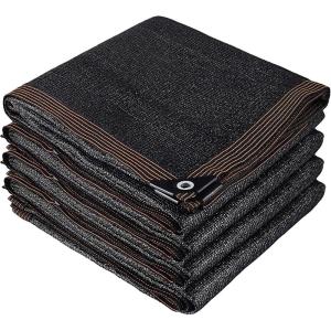winemana Black Shade Cloth 40%, 5×8 FT Mesh Tarp – Garden Shade for Greenhouse, Patio, Vegetables, Plants Cover and Chicken Coops, Sun Shade Net for Outdoor Protection with Reinforced Grommets(12 FT x 12 FT)