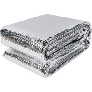 winemana Window Insulation Roll, 48IN x 20FT Reflective Heat Shield Bubble Film, Double-Sided Aluminum Foil Insulation, Weatherproof Garage Door Cover for Windows, RV, Basement, Winter & Summer(24 in x 20 ft)