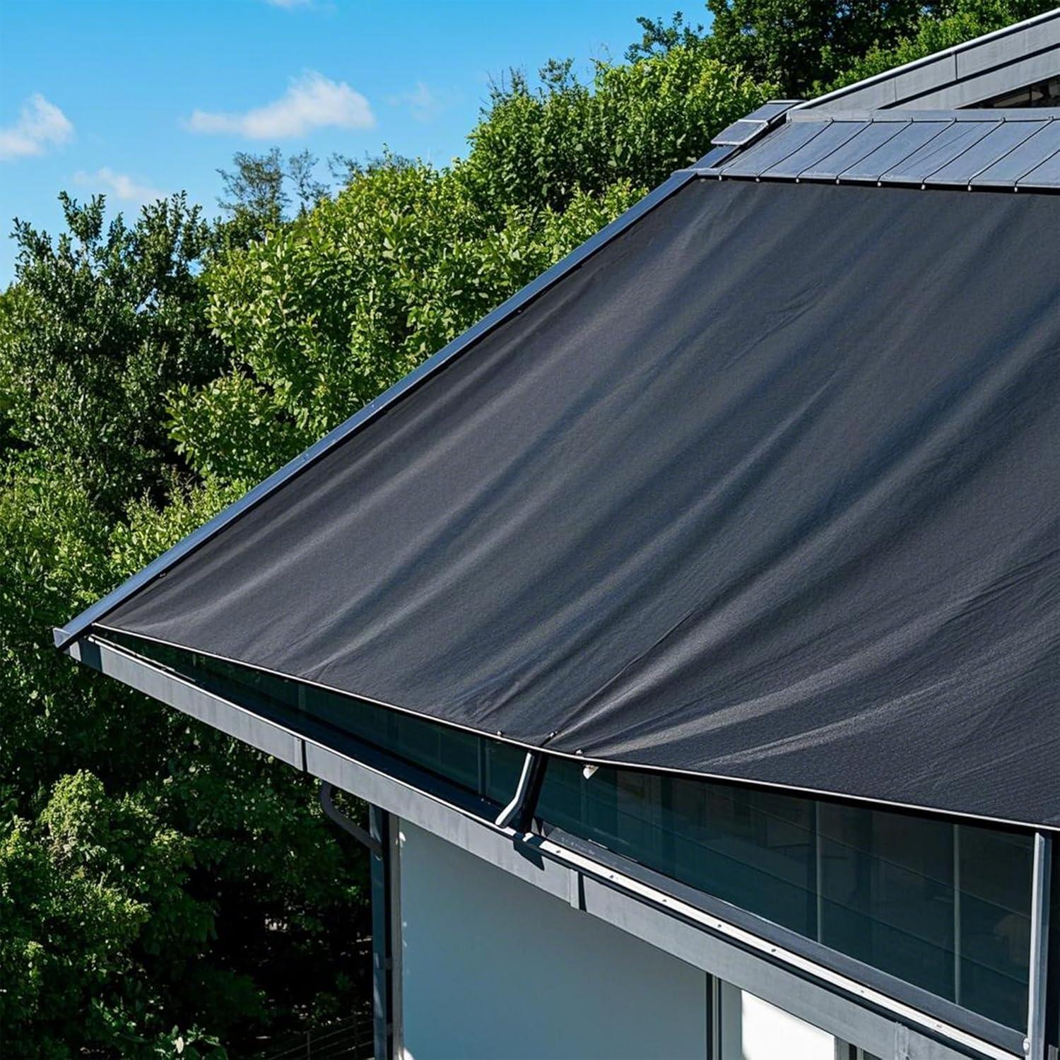 image:imagewinemana Black Shade Cloth 40 5x8 FT Mesh Tarp Garden Shade for Greenhouse Patio Vegetables Plants Cover and Chicken Coops Sun Shade Net for Outdoor Protection with Reinforced Grommets33 FT x 10 FT
