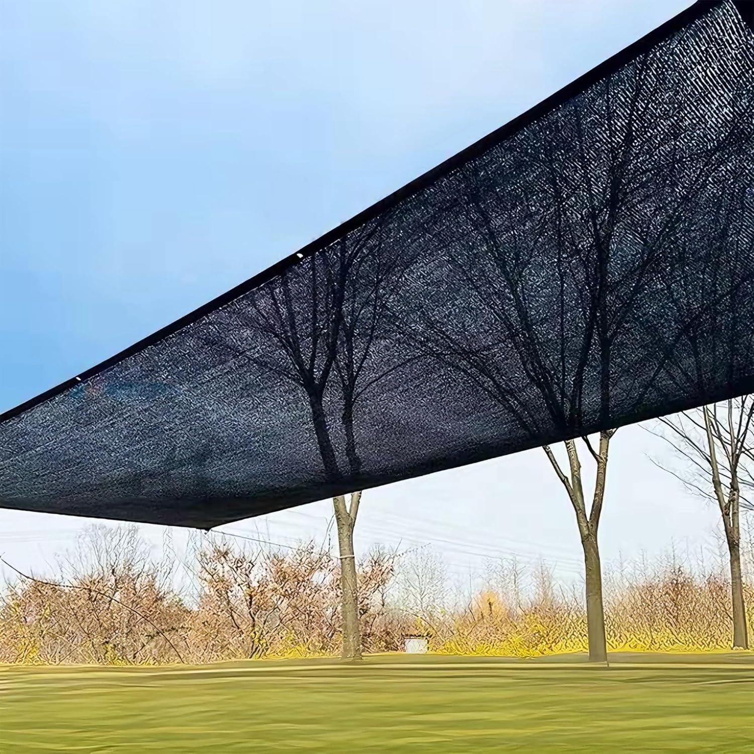 image:imagewinemana Black Shade Cloth 40 5x8 FT Mesh Tarp Garden Shade for Greenhouse Patio Vegetables Plants Cover and Chicken Coops Sun Shade Net for Outdoor Protection with Reinforced Grommets33 FT x 133 FT
