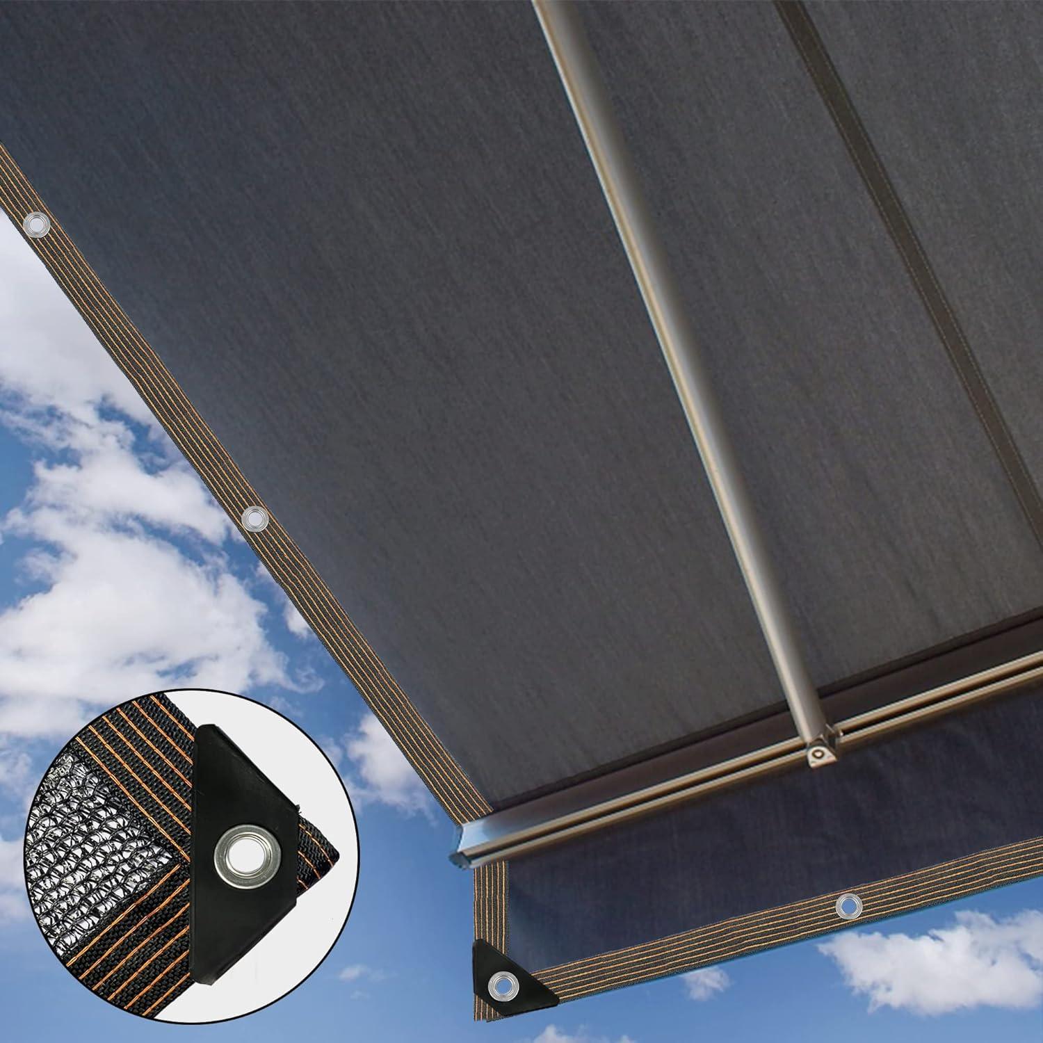 image:imagewinemana Black Shade Cloth 40 5x8 FT Mesh Tarp Garden Shade for Greenhouse Patio Vegetables Plants Cover and Chicken Coops Sun Shade Net for Outdoor Protection with Reinforced Grommets14 FT x 20 FT