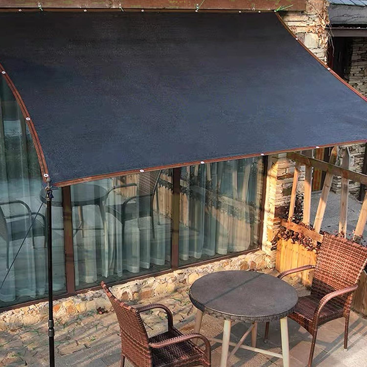 image:imagewinemana Black Shade Cloth 40 5x8 FT Mesh Tarp Garden Shade for Greenhouse Patio Vegetables Plants Cover and Chicken Coops Sun Shade Net for Outdoor Protection with Reinforced Grommets14 FT x 20 FT
