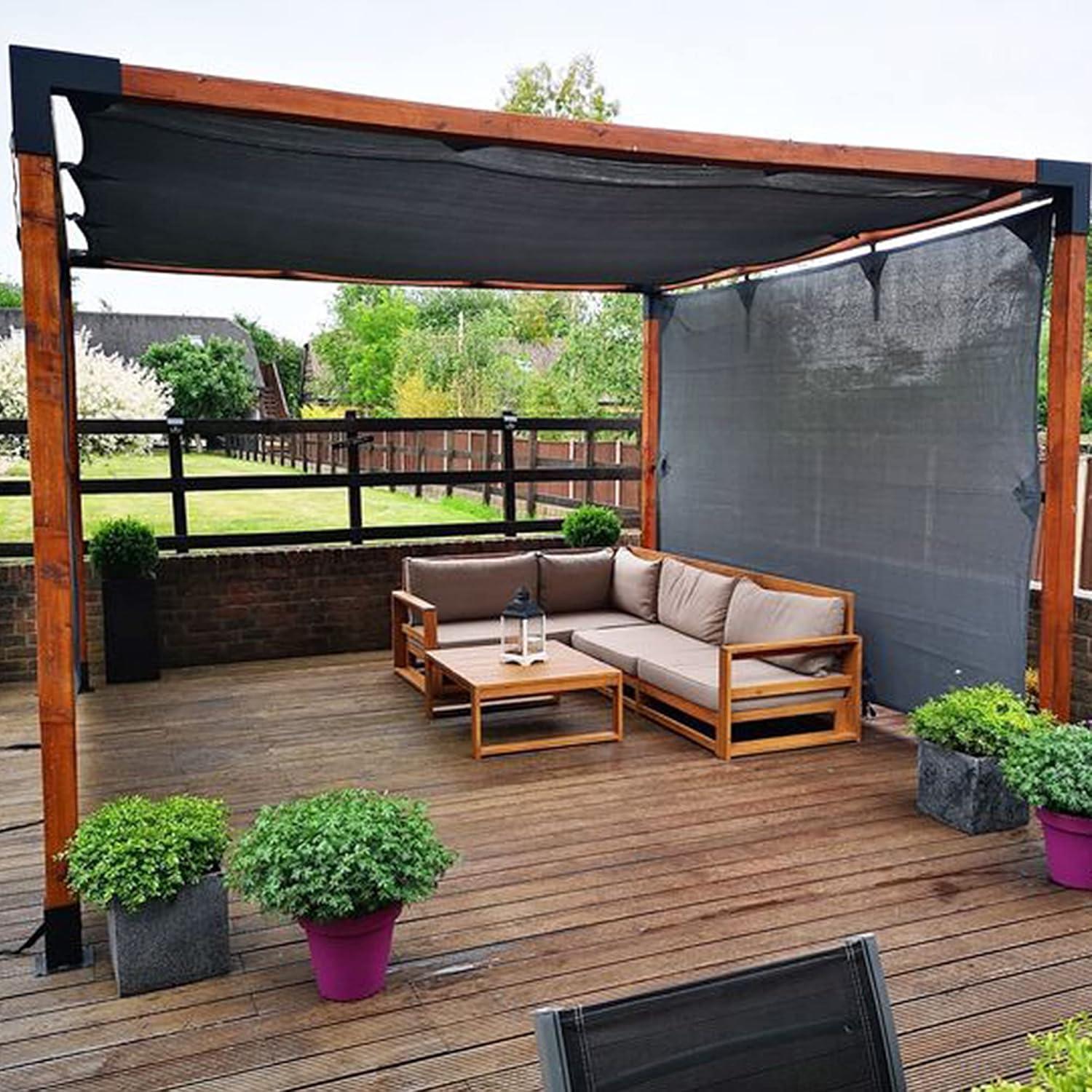 image:imagewinemana Black Shade Cloth 40 5x8 FT Mesh Tarp Garden Shade for Greenhouse Patio Vegetables Plants Cover and Chicken Coops Sun Shade Net for Outdoor Protection with Reinforced Grommets20 FT x 30 FT