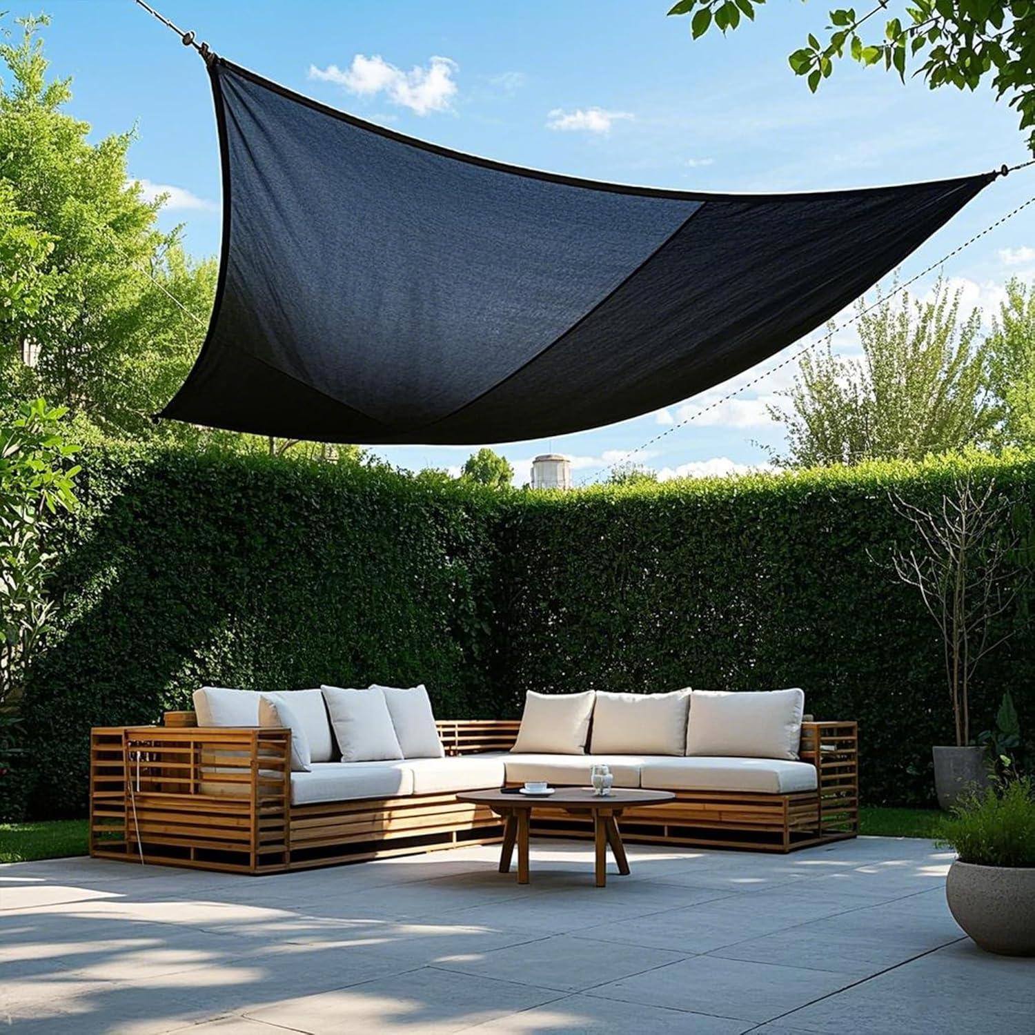 image:imagewinemana Black Shade Cloth 40 5x8 FT Mesh Tarp Garden Shade for Greenhouse Patio Vegetables Plants Cover and Chicken Coops Sun Shade Net for Outdoor Protection with Reinforced Grommets33 FT x 10 FT