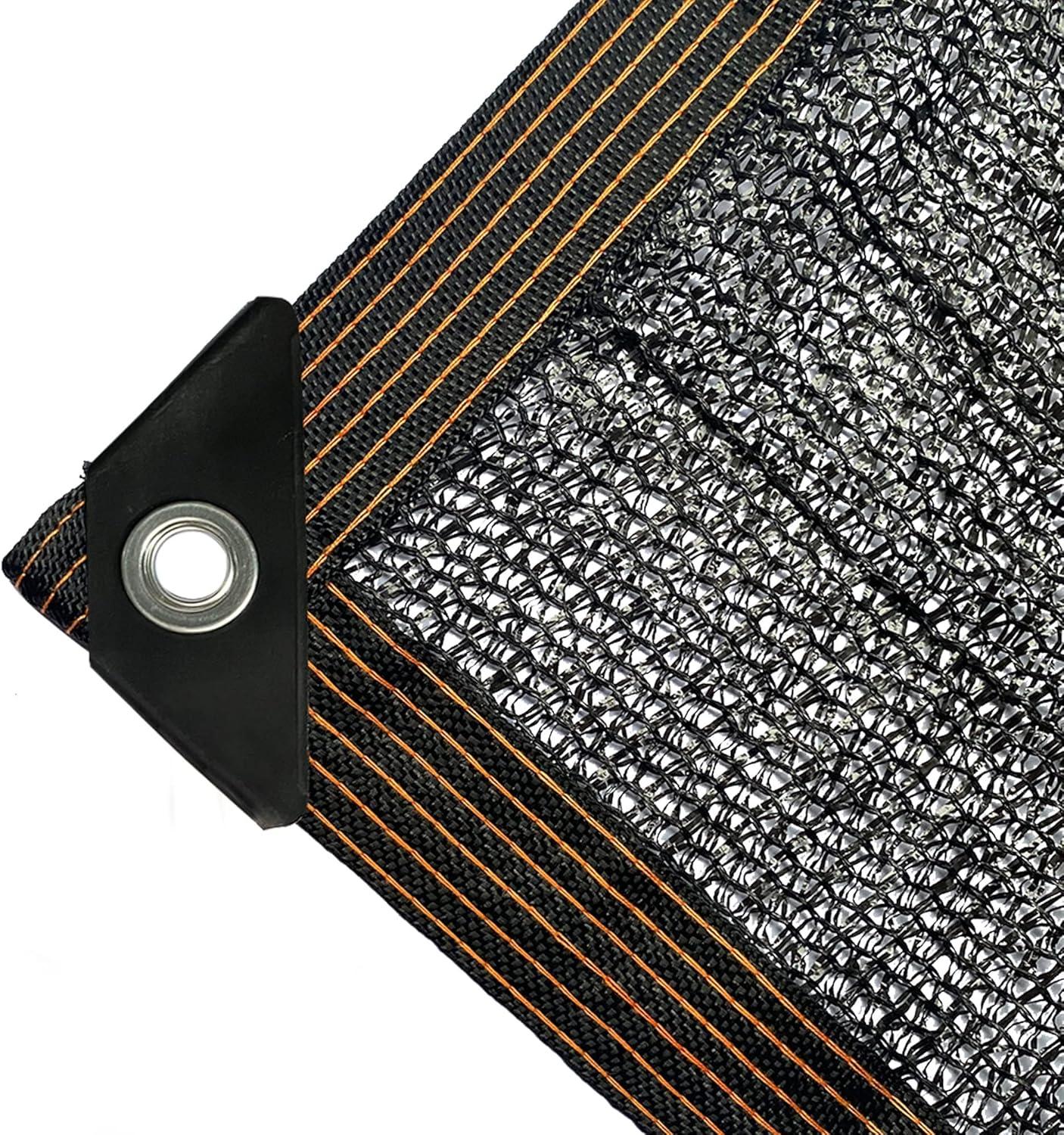 image:imagewinemana Black Shade Cloth 40 5x8 FT Mesh Tarp Garden Shade for Greenhouse Patio Vegetables Plants Cover and Chicken Coops Sun Shade Net for Outdoor Protection with Reinforced Grommets20 FT x 30 FT
