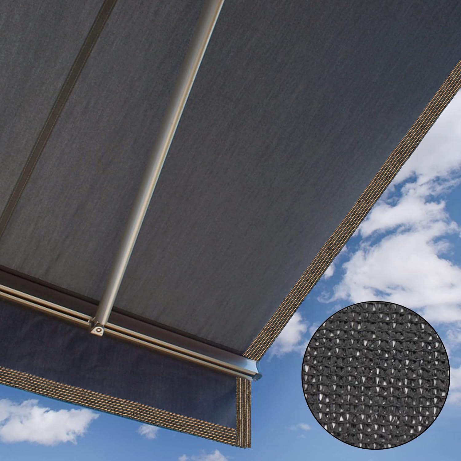 image:imagewinemana Black Shade Cloth 40 5x8 FT Mesh Tarp Garden Shade for Greenhouse Patio Vegetables Plants Cover and Chicken Coops Sun Shade Net for Outdoor Protection with Reinforced Grommets12 FT x 8 FT