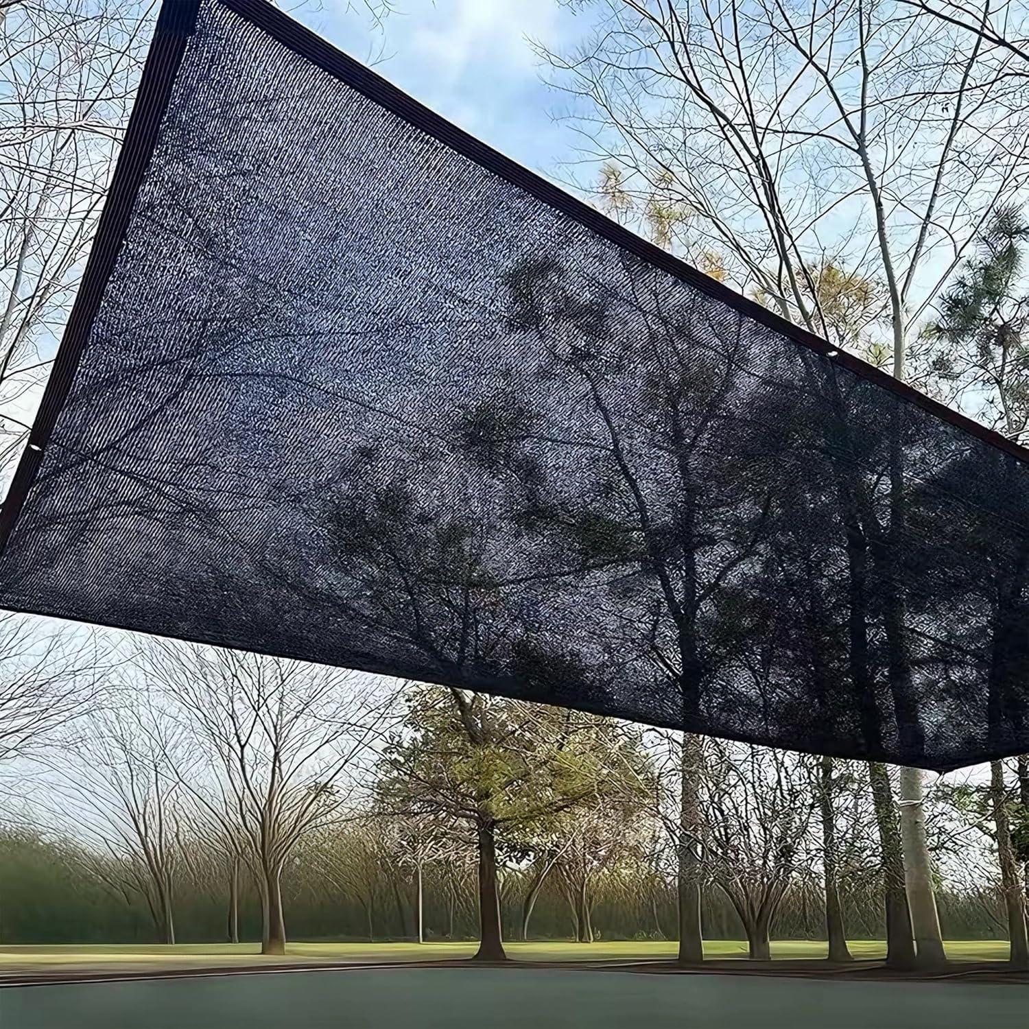 image:imagewinemana Black Shade Cloth 40 5x8 FT Mesh Tarp Garden Shade for Greenhouse Patio Vegetables Plants Cover and Chicken Coops Sun Shade Net for Outdoor Protection with Reinforced Grommets33 FT x 133 FT