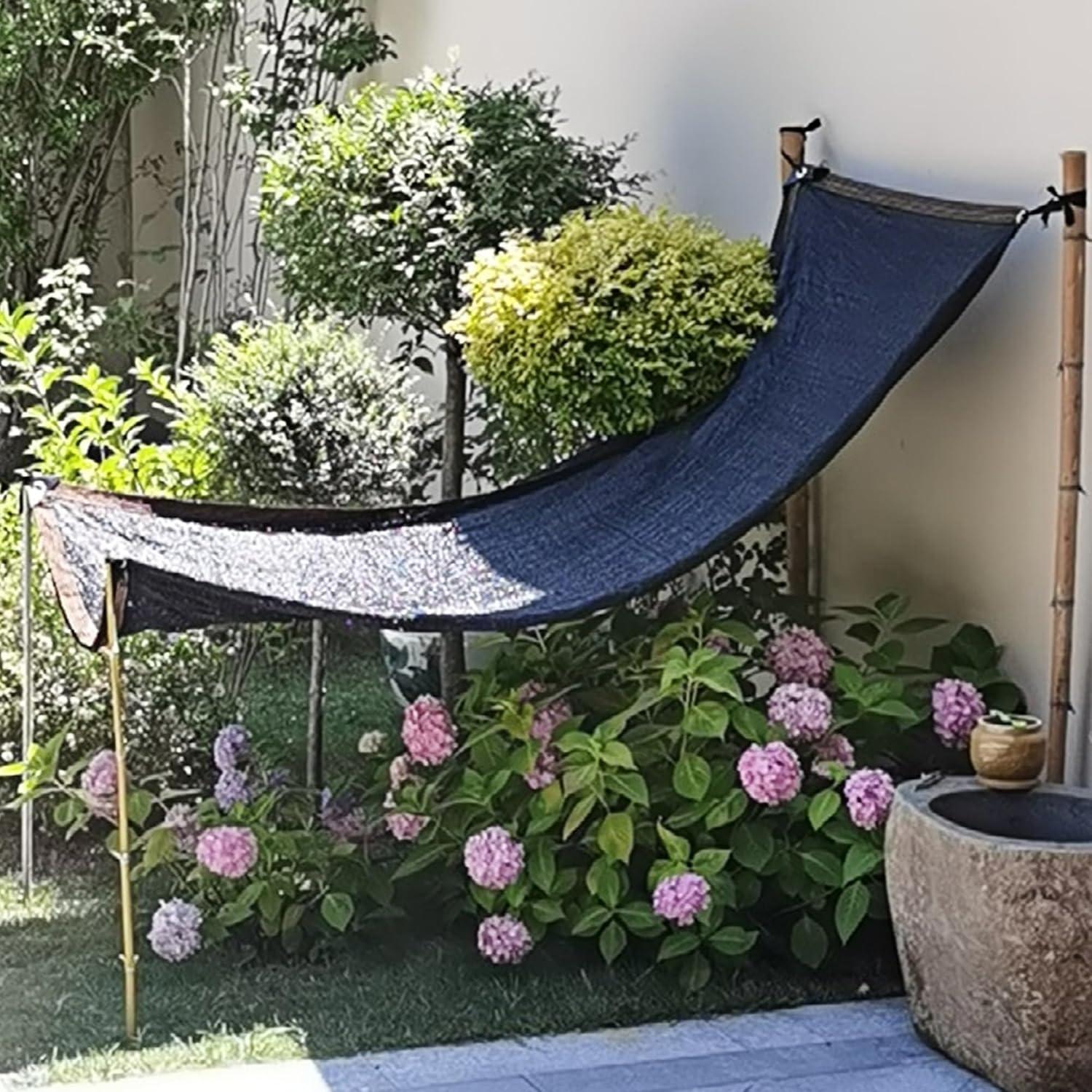 image:imagewinemana Black Shade Cloth 40 5x8 FT Mesh Tarp Garden Shade for Greenhouse Patio Vegetables Plants Cover and Chicken Coops Sun Shade Net for Outdoor Protection with Reinforced Grommets66 FT x 66 FT