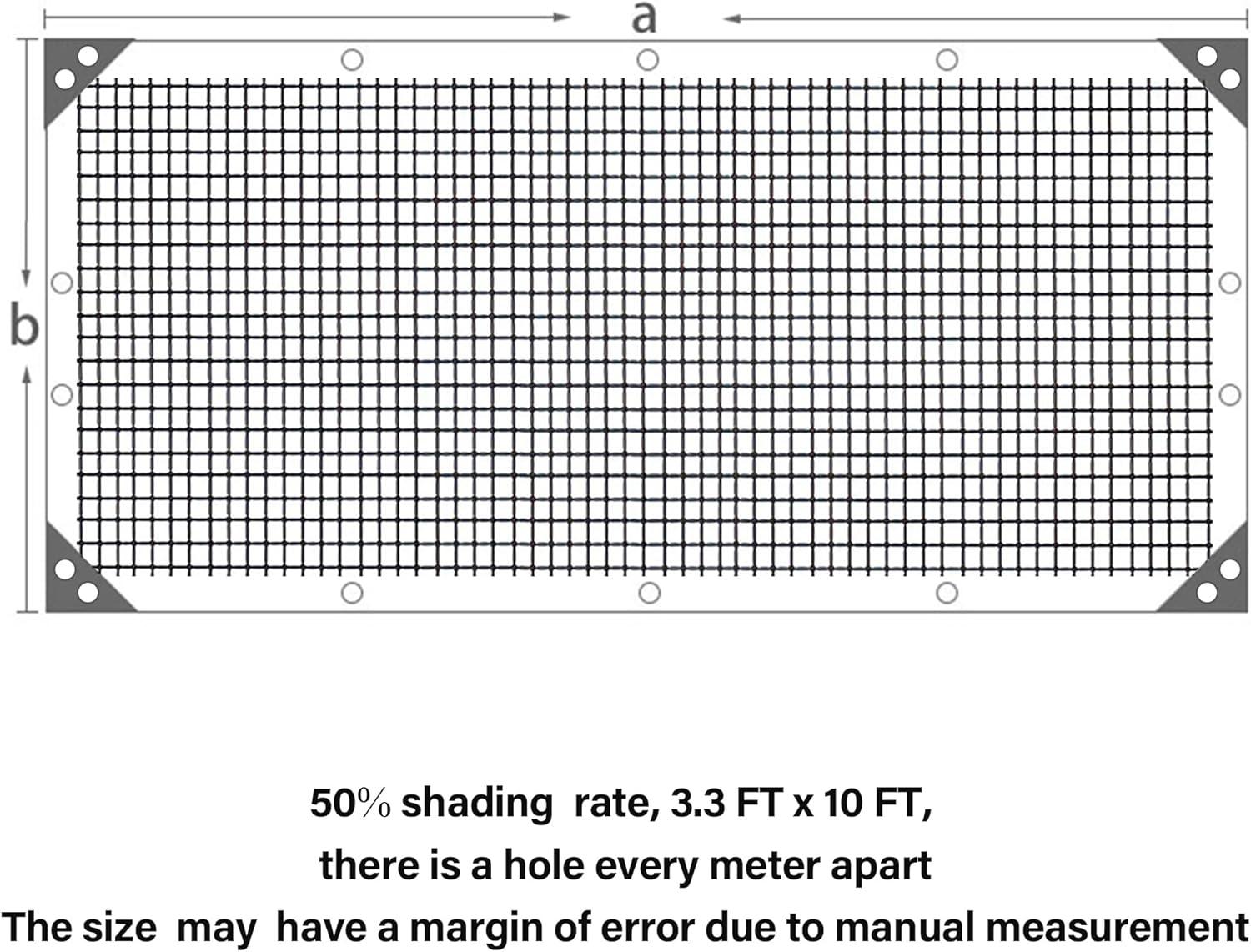 image:imagewinemana Black Shade Cloth 40 5x8 FT Mesh Tarp Garden Shade for Greenhouse Patio Vegetables Plants Cover and Chicken Coops Sun Shade Net for Outdoor Protection with Reinforced Grommets33 FT x 10 FT