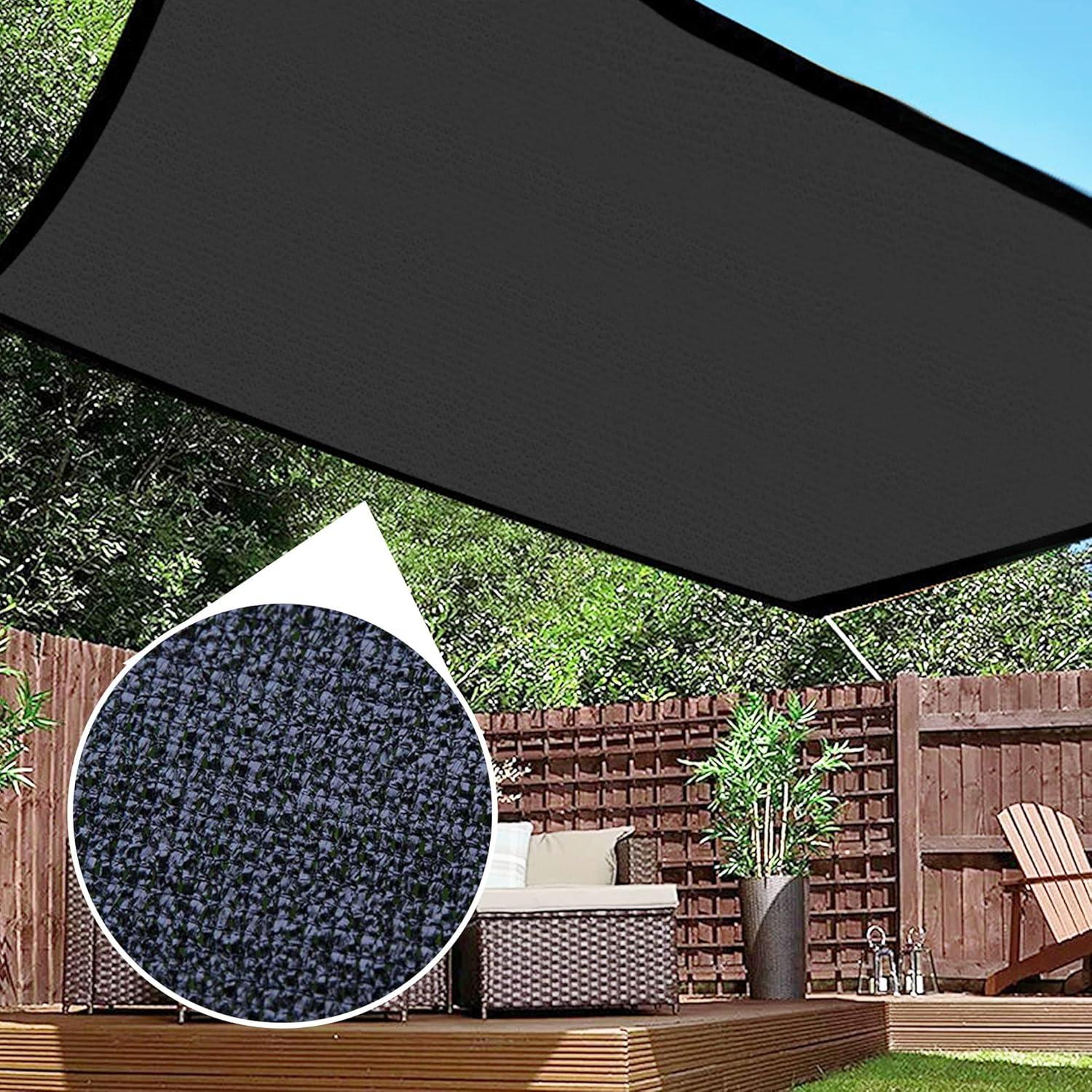 image:imagewinemana Black Shade Cloth 40 5x8 FT Mesh Tarp Garden Shade for Greenhouse Patio Vegetables Plants Cover and Chicken Coops Sun Shade Net for Outdoor Protection with Reinforced Grommets20 FT x 30 FT