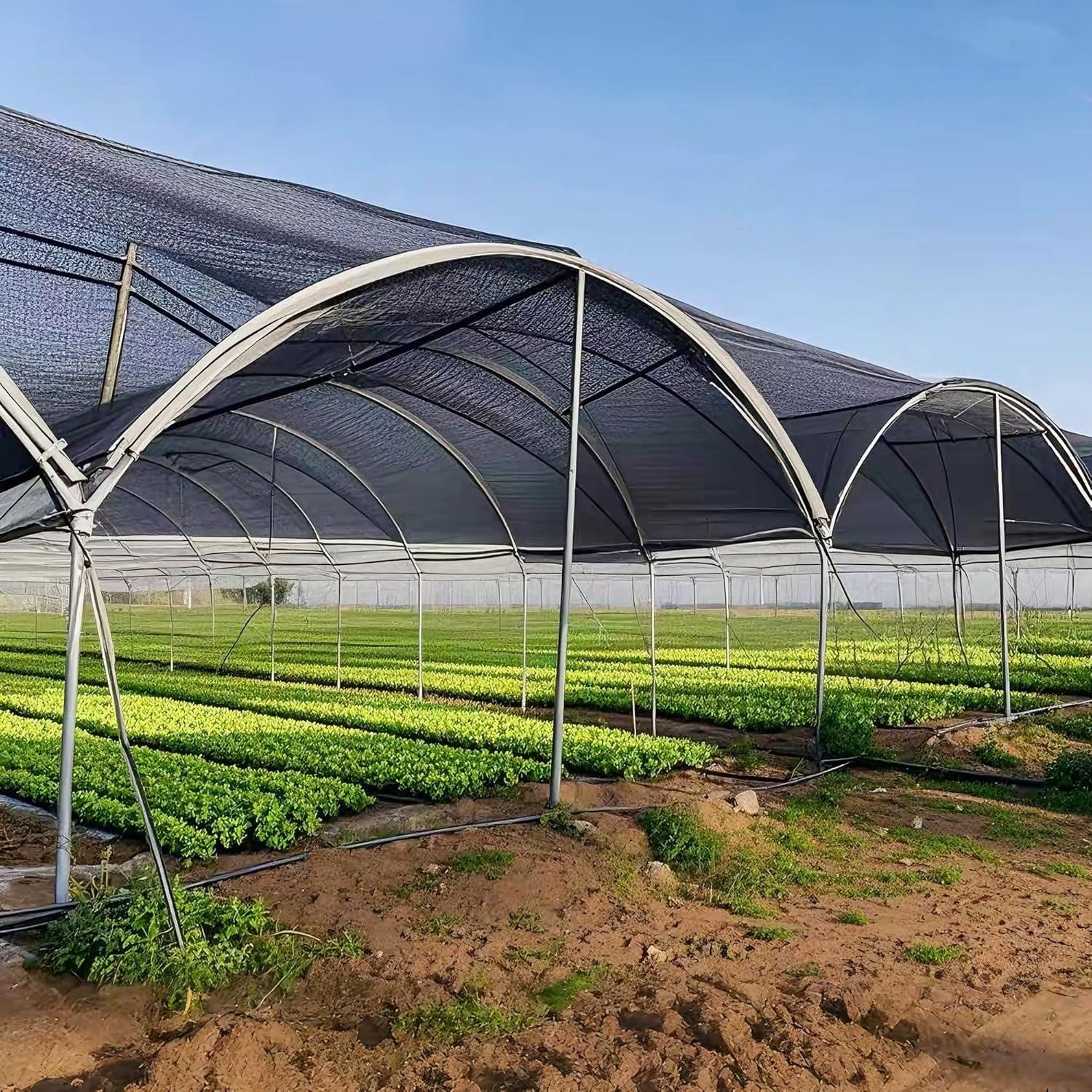 image:imagewinemana Black Shade Cloth 40 5x8 FT Mesh Tarp Garden Shade for Greenhouse Patio Vegetables Plants Cover and Chicken Coops Sun Shade Net for Outdoor Protection with Reinforced Grommets30 FT x 50 FT