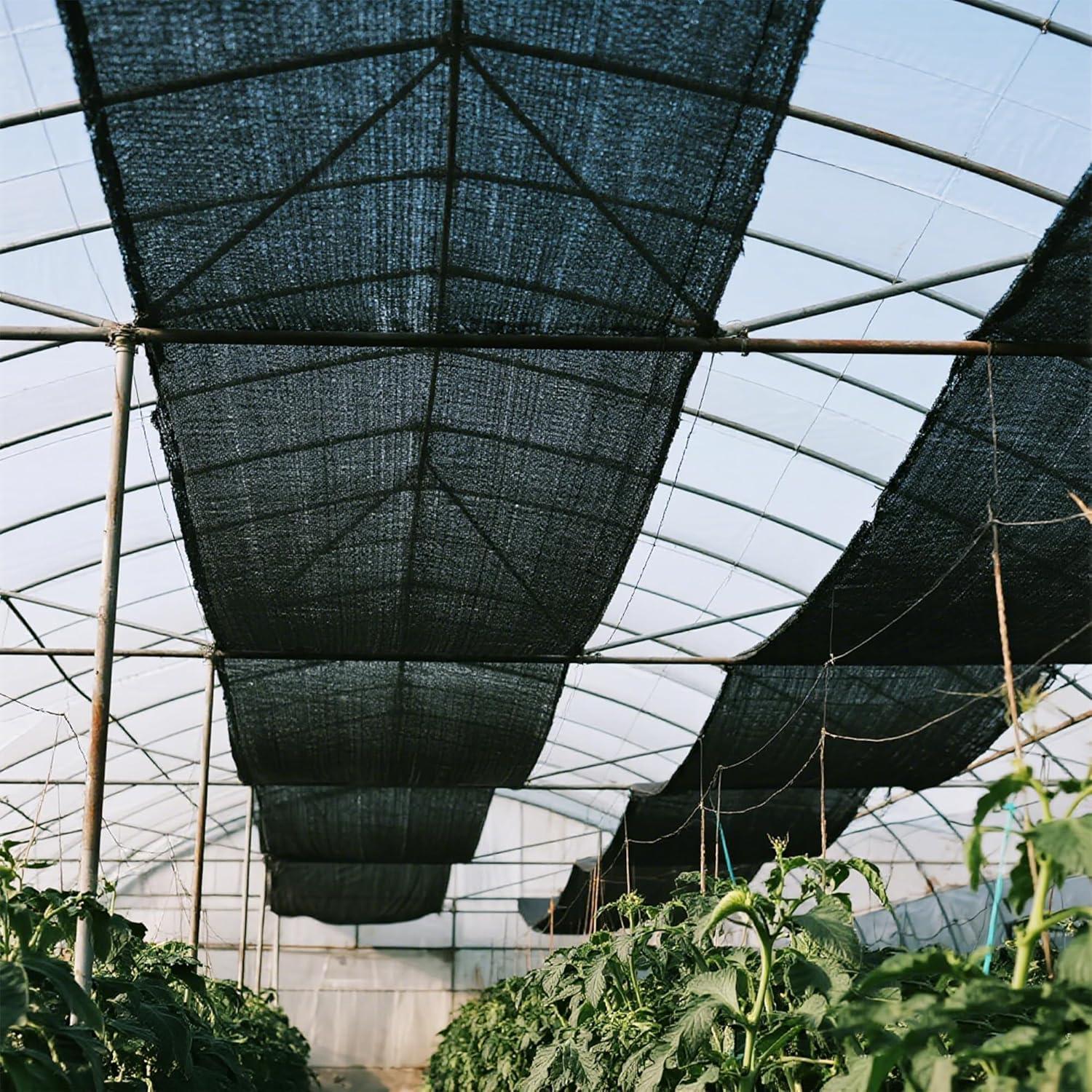 image:imagewinemana Black Shade Cloth 40 5x8 FT Mesh Tarp Garden Shade for Greenhouse Patio Vegetables Plants Cover and Chicken Coops Sun Shade Net for Outdoor Protection with Reinforced Grommets6 FT x 120 FT