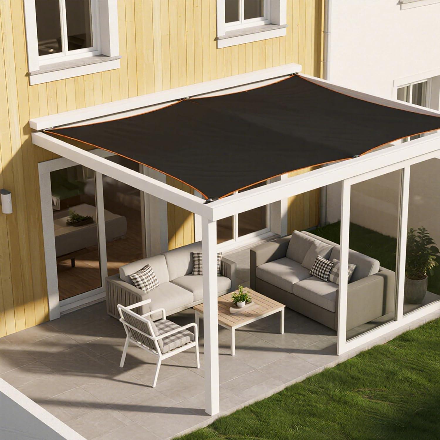 image:imagewinemana Black Shade Cloth 40 5x8 FT Mesh Tarp Garden Shade for Greenhouse Patio Vegetables Plants Cover and Chicken Coops Sun Shade Net for Outdoor Protection with Reinforced Grommets30 FT x 50 FT