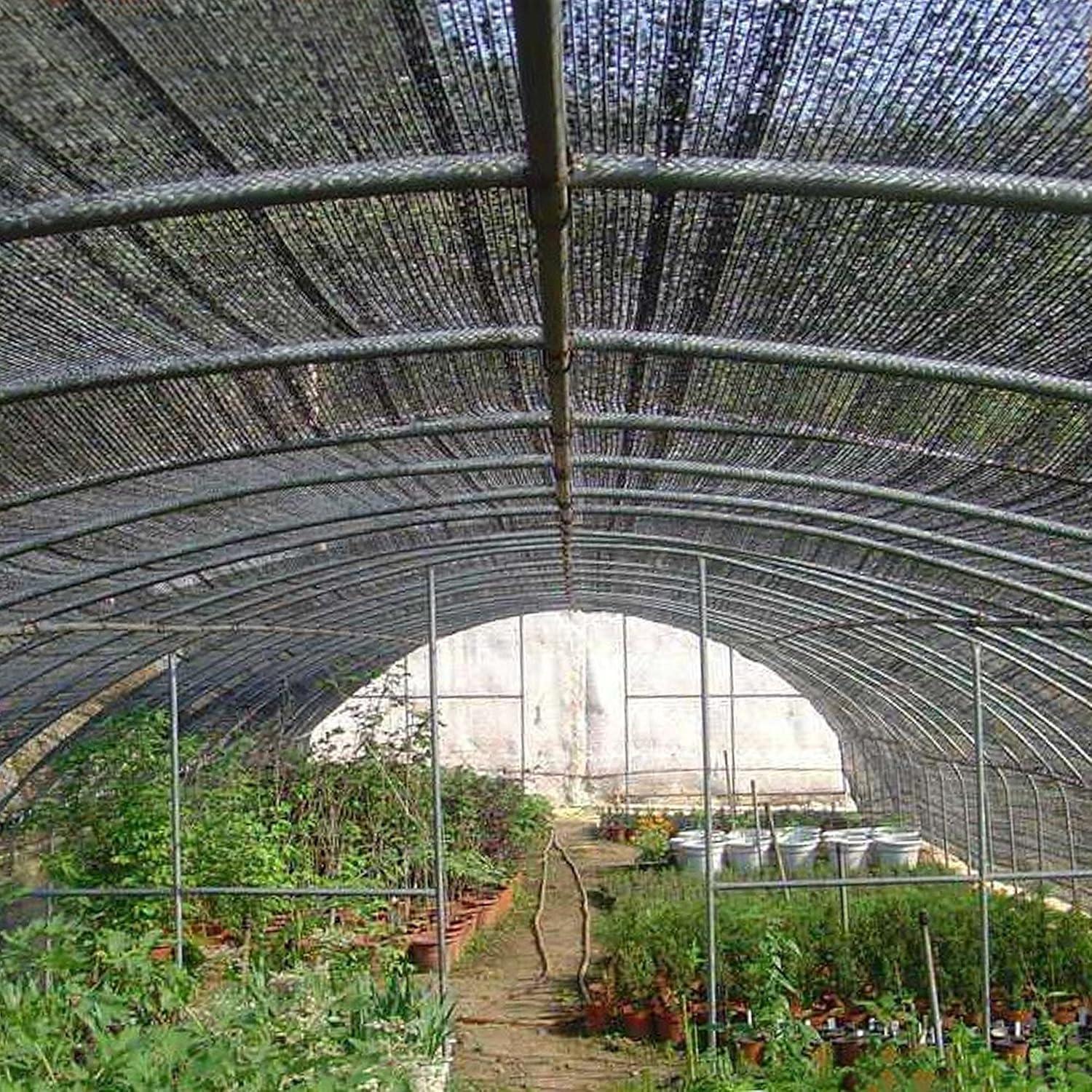 image:imagewinemana Black Shade Cloth 40 5x8 FT Mesh Tarp Garden Shade for Greenhouse Patio Vegetables Plants Cover and Chicken Coops Sun Shade Net for Outdoor Protection with Reinforced Grommets20 FT x 48 FT