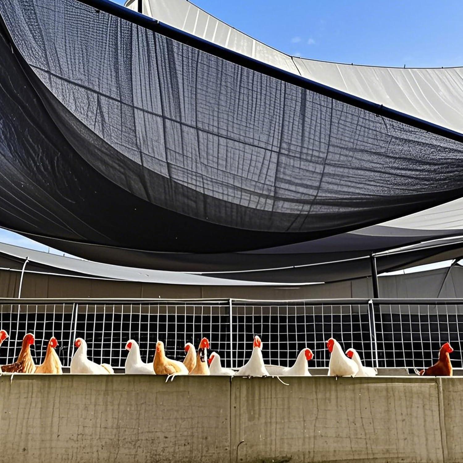 image:imagewinemana Black Shade Cloth 40 5x8 FT Mesh Tarp Garden Shade for Greenhouse Patio Vegetables Plants Cover and Chicken Coops Sun Shade Net for Outdoor Protection with Reinforced Grommets30 FT x 50 FT