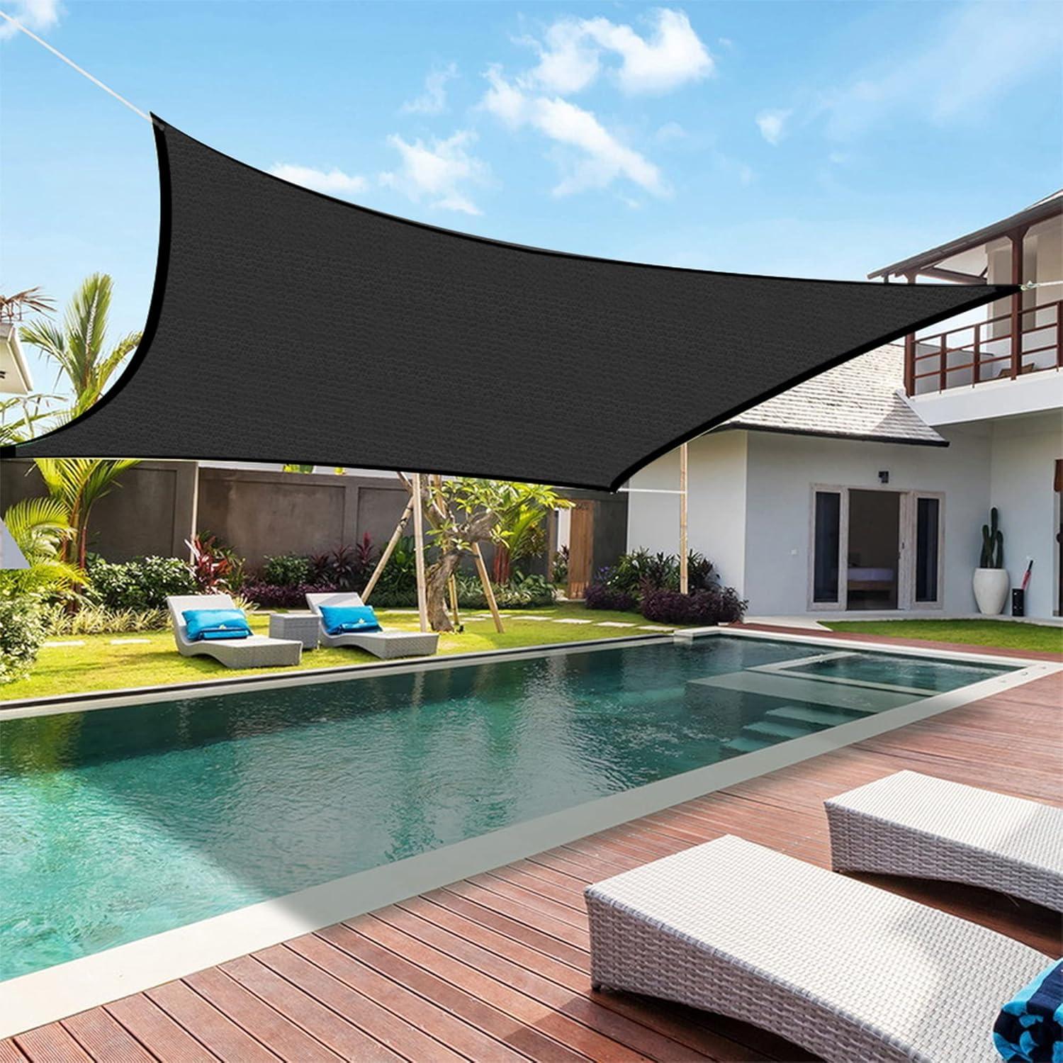 image:imagewinemana Black Shade Cloth 40 5x8 FT Mesh Tarp Garden Shade for Greenhouse Patio Vegetables Plants Cover and Chicken Coops Sun Shade Net for Outdoor Protection with Reinforced Grommets10 FT x 12 FT
