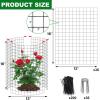 winemana 12 Set Garden Plant Protector Cage, 24×12 in Metal Wire Protectors for Plants, Protection Cages with Stakes & Nylon Ties, Animals Barrier to Keep Rabbit & Chicken Away from Flower Vegetables(Black)