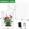 winemana 12 Set Garden Plant Protector Cage, 24×12 in Metal Wire Protectors for Plants, Protection Cages with Stakes & Nylon Ties, Animals Barrier to Keep Rabbit & Chicken Away from Flower Vegetables(Silver)