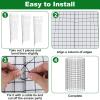 winemana 12 Set Garden Plant Protector Cage, 24×12 in Metal Wire Protectors for Plants, Protection Cages with Stakes & Nylon Ties, Animals Barrier to Keep Rabbit & Chicken Away from Flower Vegetables(Black)