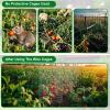 winemana 12 Set Garden Plant Protector Cage, 24×12 in Metal Wire Protectors for Plants, Protection Cages with Stakes & Nylon Ties, Animals Barrier to Keep Rabbit & Chicken Away from Flower Vegetables(Silver)
