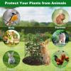 winemana 12 Set Garden Plant Protector Cage, 24×12 in Metal Wire Protectors for Plants, Protection Cages with Stakes & Nylon Ties, Animals Barrier to Keep Rabbit & Chicken Away from Flower Vegetables(Black)
