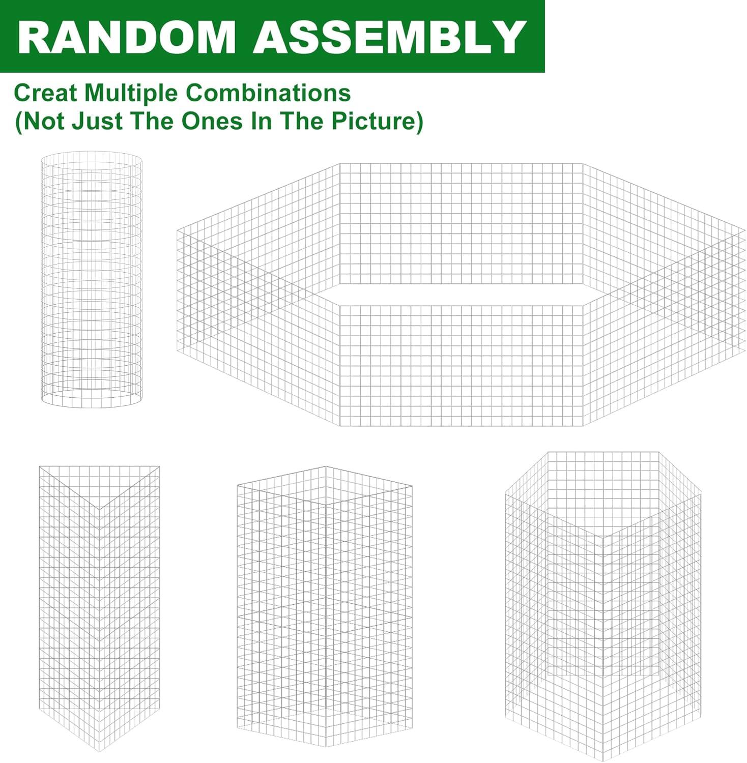 image:imagewinemana 12 Set Garden Plant Protector Cage 24x12 in Metal Wire Protectors for Plants Protection Cages with Stakes amp Nylon Ties Animals Barrier to Keep Rabbit amp Chicken Away from Flower VegetablesSilver